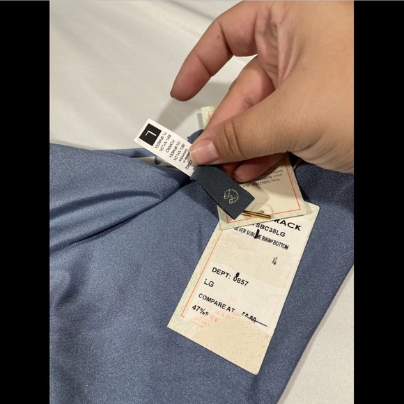 NWT Maaji [ Large ] Silver Sublime Bikini Bottoms‎ in Solid/Stripes - Picture 8 of 11